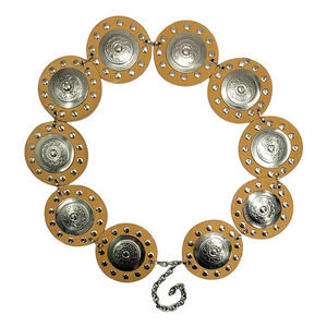 Beige Bohemian Circle‎ Link Slouch Belt